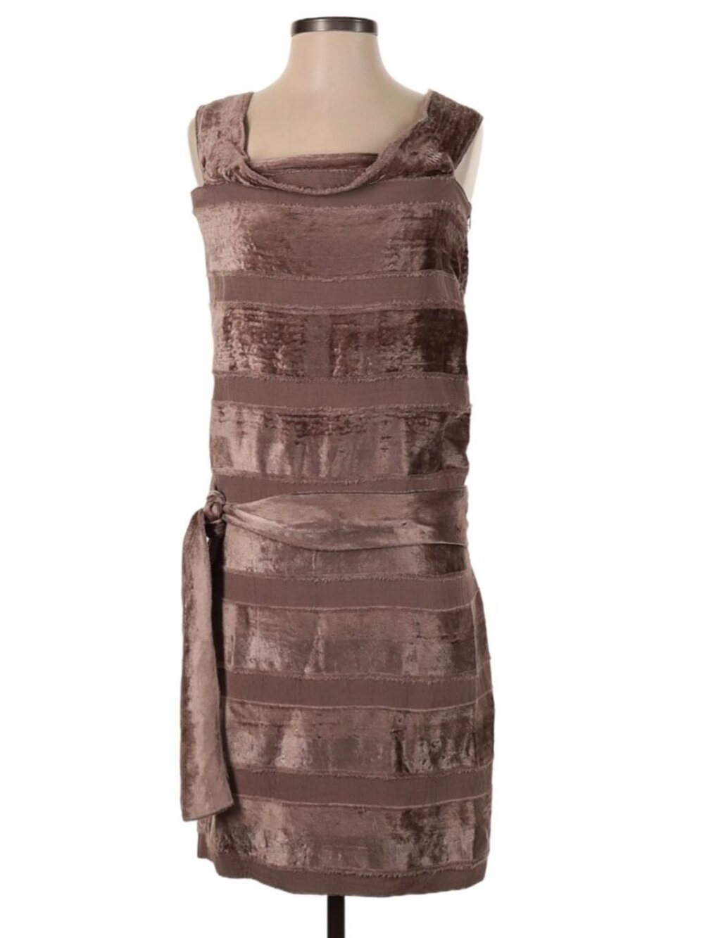 Vintage Bottega Veneta Italian Velvet Dress, 1920s silhouette